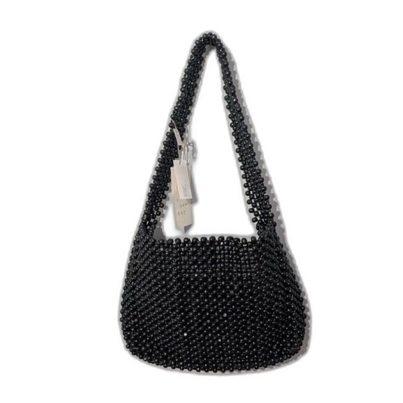 a new day Handbags - A New Day Black Beaded Shoulder Bag